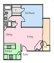 One Bedroom/One Bathroom 0426 floor plan